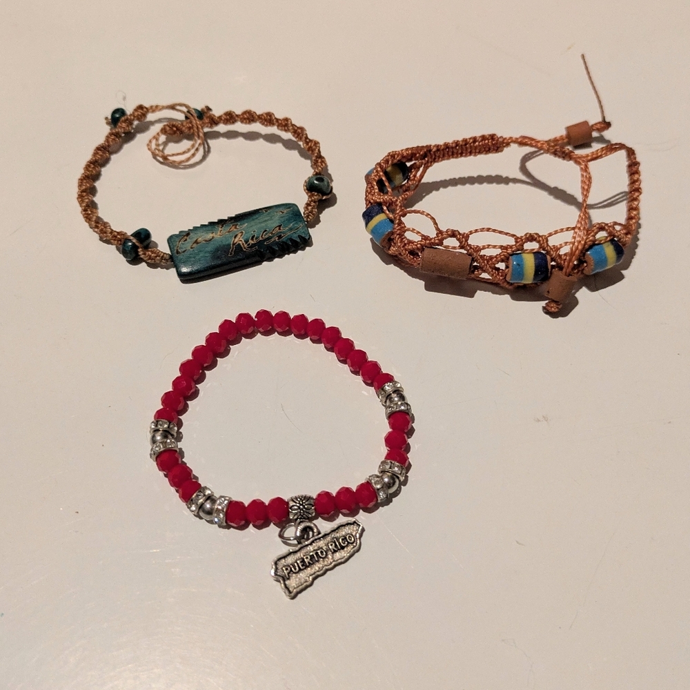 Three Bracelets Cuba, Costa Rica, Puerto Rico